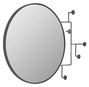 Specchio Vianela con appendini 70 x 51 cm nero