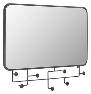Specchio con appendini Vianela 63 x 82 cm nero
