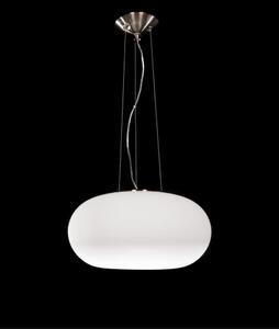 Lampadario design a sospensione in vetro bianco a forma di ciambella