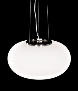 Lampadario design a sospensione in vetro bianco a forma di ciambella
