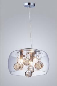 Lampadario a sospensione moderno di design vetro cristalli led FABINA