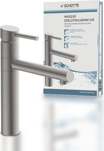 Rubinetto da cucina in acciaio inox massiccio SCHÜTTE, rubinetto da cucina girevole a 360°, rubinetto da cucina