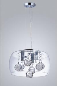Lampadario a sospensione moderno di design vetro cristalli led FABINA