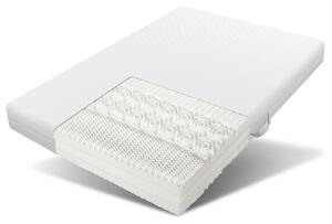 Materasso in schiuma di alta densità, 180x200 cm, 7 zone, materasso a due lati, durezza H2/H3, altezza 20 cm, con rivestimento in fibra climatica e passanti per il trasporto