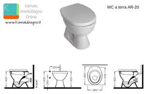 WC con scarico a pavimento AR-20 - KAMALU
