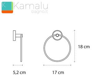 Portasalvietta anello finitura nera in acciaio linea Kaman Nico-05 - KAMALU