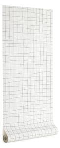 Carta da parati Saori con stampa a griglia grigio 10 x 0,53 m FSC MIX Credit