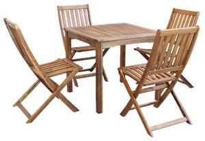 AARON - tavolo da giardino in legno massiccio di acacia 80x80