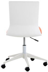 Sedia da ufficio CLP Apolda, ergonomica | Colore: arancione | Materiale: ecopelle