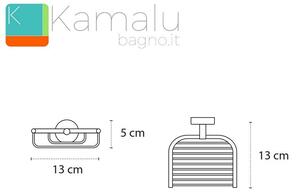 Griglia portasapone doccia in acciaio Kaman Monde-M40 - KAMALU