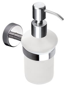 Dispenser dosatore sapone bagno in acciaio e vetro linea Monde-M110 - KAMALU
