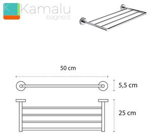 Portsalviette a barre 50 cm in acciaio linea Kaman ALPI-80 - KAMALU
