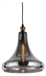 Lampada a sospensione di design moderno forma di campana vetro grigio
