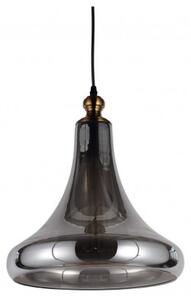 Lampada a sospensione di design moderno forma di campana vetro grigio