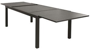 DEXTER - set tavolo da giardino allungabile 200/300x100 compreso di 10 poltrone in alluminio