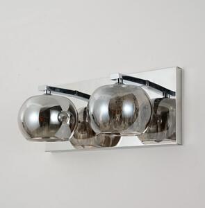 Applique lampada da parete di design in vetro colore cromo TOSSO W2