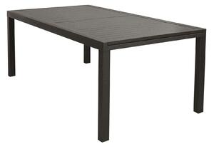 DEXTER - set tavolo 200/300x100 struttura e piano in alluminio compreso di 8 sedute