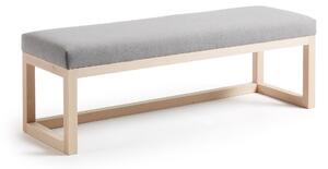 Panca Loya grigio in legno massiccio di faggio 128 cm