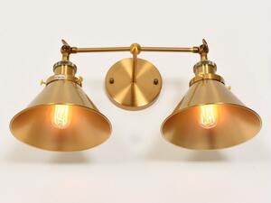 Applique lampada da parete in Stile Industriale vintage metallo Ottone