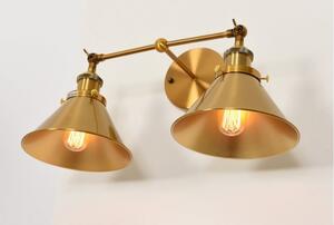 Applique lampada da parete in Stile Industriale vintage metallo Ottone