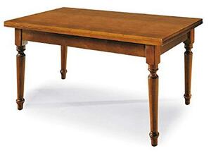 DYLAN - tavolo da pranzo allungabile in legno massello 80x140/180/220 con gamba tornita