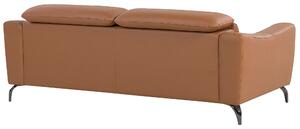 3 + 1 divano set in pelle marrone poggiatesta regolabile ampia seduta retrò Beliani