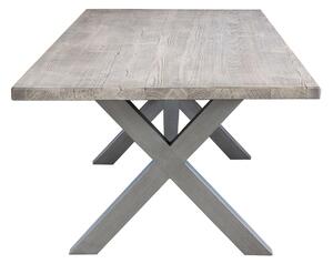 IBEX - tavolo da giardino in alluminio e cementite effetto legno 200x100
