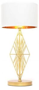 Lampada da tavolo comodino elegante glamour SALVARI metallo Bianco oro