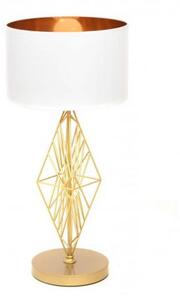 Lampada da tavolo comodino elegante glamour SALVARI metallo Bianco oro