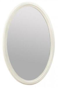 Specchio ovale shabby in legno bianco da parte-Arrediorg.it