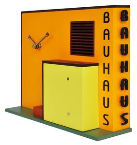 Orologio con cuc� da appoggio MDF laccato � QQ BAUHAUS Dimensioni 24 x32 x h9 cm dorati � possibile fissare una foto o un messaggio Colore RAL 1028