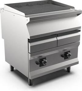 Barbecue a gas Mareno M1-700 a bagnomaria con griglia in ghisa, 80 cm