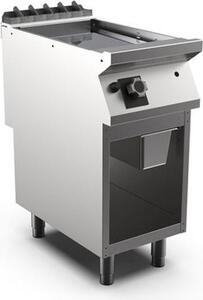 Piastra per barbecue a gas Mareno M1-900 con superficie cromata liscia, 40 cm