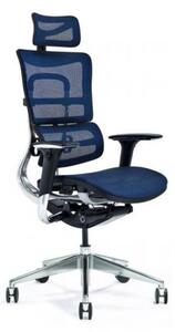 Sedia ufficio ergonomica professionale blu tessuto rete-Arrediorg.it