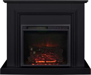 Casa Padrino caminetto elettrico nero stile antico barocco art nouveau 110 x 34 x H 95 cm - caminetto elettrico - caminetto da salotto