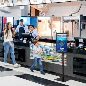 Costway A3 Espositore da terra autoportante poster stand girevole e regolabile 78,5-123cm in metallo Nero