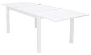 DEXTER - set tavolo da giardino allungabile 160/240x90 compreso di 10 poltrone in alluminio
