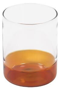 Bicchiere Dorana trasparente e vetro arancione
