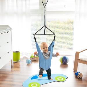 Costway Altalena jumper per porta con bretelle elastiche regolabili, Altalena per bambini 6-12 mesi, Blu
