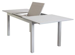 ARGENTUM - set tavolo da giardino allungabile 150/210x90 compreso di 6 poltrone in alluminio