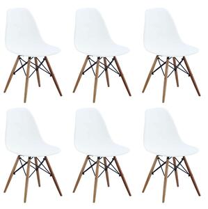 JULIETTE - sedia stile nordico con gambe in legno set da 6
