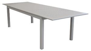 ARGENTUM - set tavolo da giardino allungabile 220/280x100 compreso di 8 poltrone in alluminio
