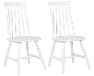 Set di 2 sedie da pranzo in legno bianco Beliani
