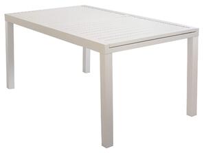 DEXTER - set tavolo giardino rettangolare allungabile 160/240x90 con 8 sedie in alluminio e textilene tortora da esterno