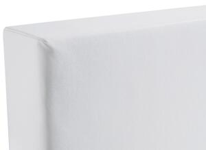 Letto continentale 180 x 200 cm in ecopelle bianca con materasso a molle insacchettate Beliani