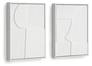 Set Beija di 2 quadri bianchi 32 x 42 cm