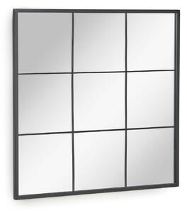 Specchio da parete Ulrica in metallo nero 80 x 80 cm