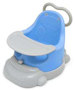 Costway Rialzo sedia 6 in 1 in PU ergonomico e comodo, Set tavolo e sedia convertibile per bambini, Blu