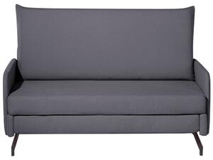 Divano letto in tessuto di colore grigio 2 posti soggiorno stile moderno salotto contemporaneo Beliani