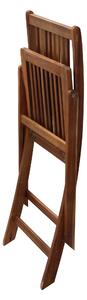 NATALIS - sedia da giardino pieghevole in legno massiccio di acacia